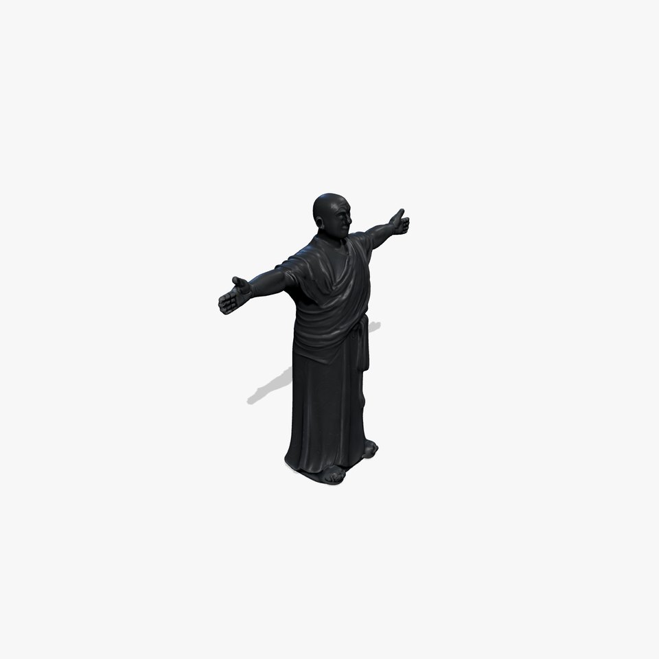 Tranquil Monk Sculpture model pack